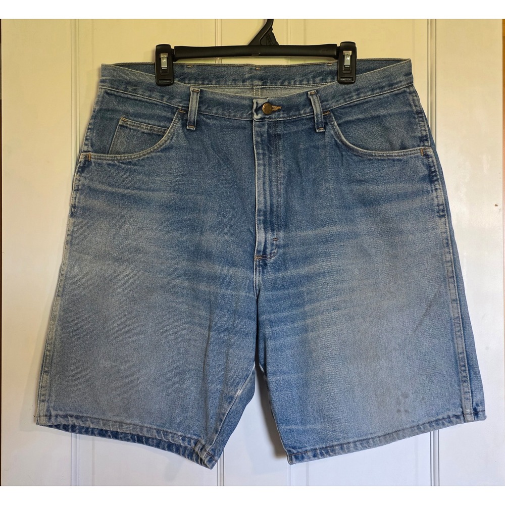 Vintage Wrangler Denim Dad Shorts Mens 36 Light Wash Blue Cotton 6CF6WDI Y2K 90s